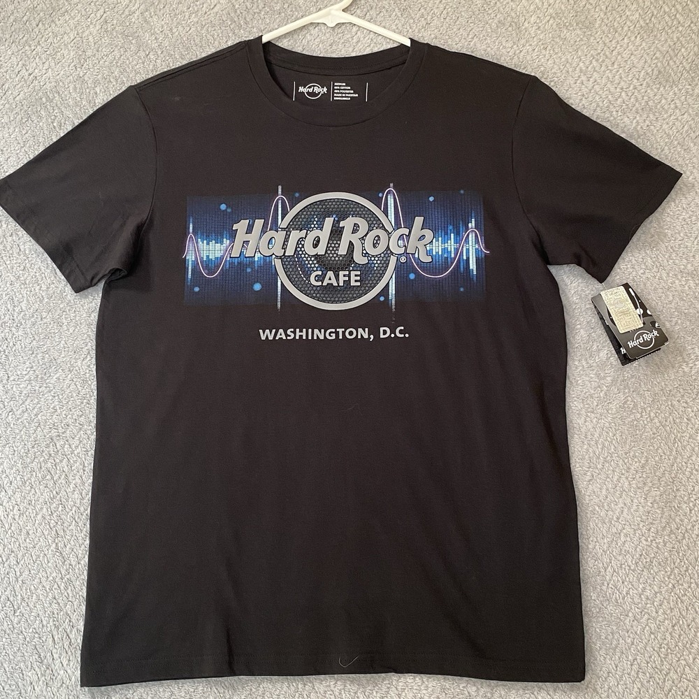 hard rock cafe t-shirt Men's Sz M Radio Wave Washington D. C.